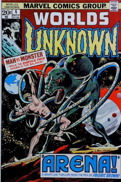 Couverture de WORLDS UNKNOWN (1973) #4 - par Dick Giordano - lecubeacomics.com