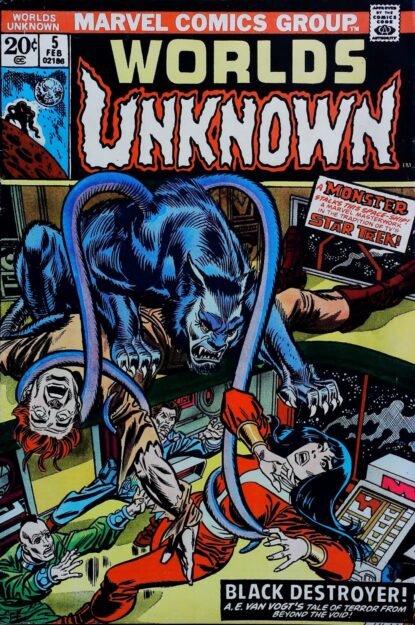 Couverture de WORLDS UNKNOWN (1973) #5 - par Frank Giacoia - lecubeacomics.com