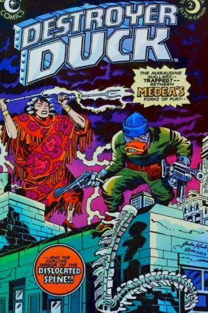 Couverture de DESTROYER DUCK (1982) #2 - par Alfredo Alcala - lecubeacomics.com