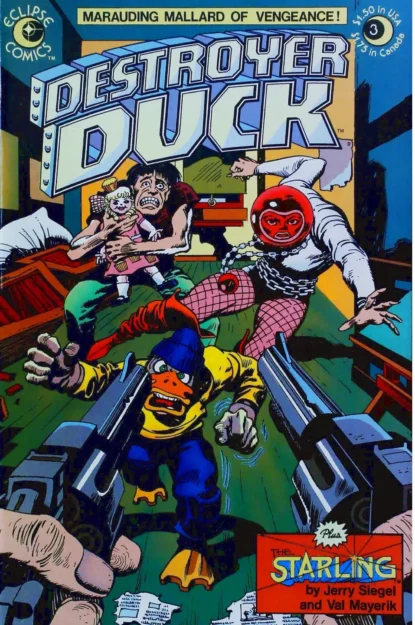 DESTROYER DUCK (1982) #3 - Eclipse - lecubeacomics.com Couverture de DESTROYER DUCK (1982) #3 - par Jack Kirby - lecubeacomics.com