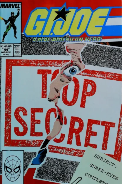 G.I. JOE: A REAL AMERICAN HERO (1982) #93 - Marvel - lecubeacomics.com Couverture de G.I. JOE: A REAL AMERICAN HERO (1982) #93 - par Mark Bright - lecubeacomics.com