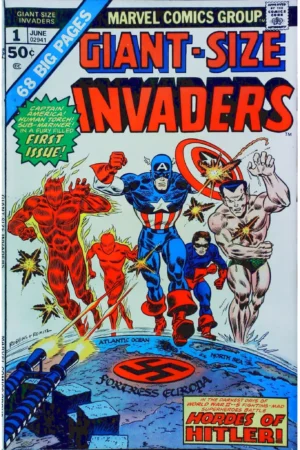 Couverture de GIANT-SIZE INVADERS (1975) #1 - par Frank Robbins - lecubeacomics.com