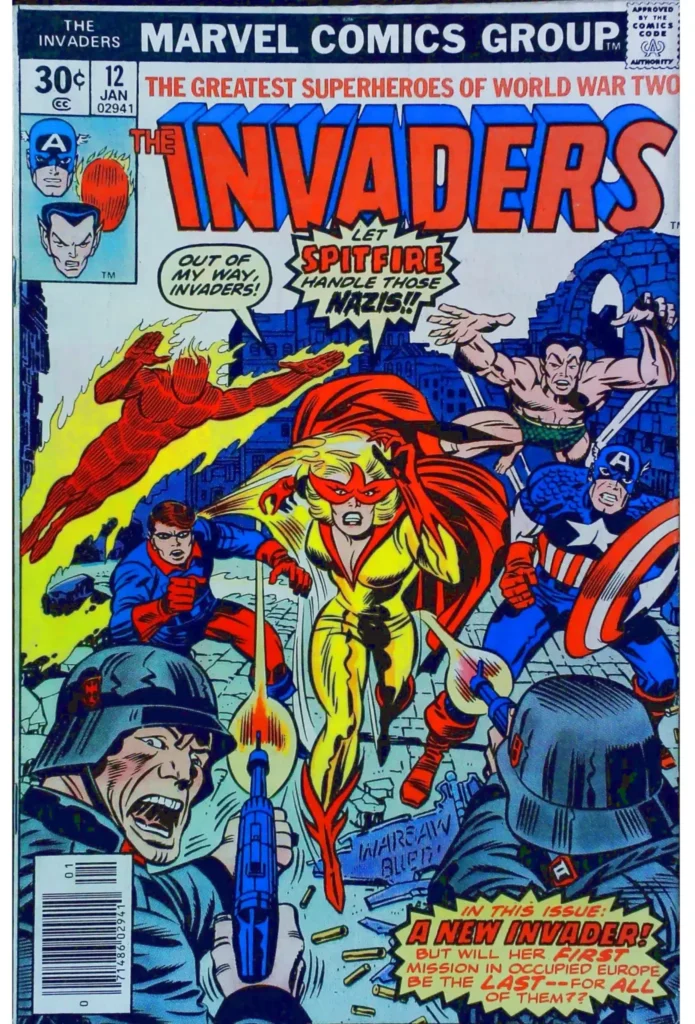 Invaders #12 - 1St Spitfire / Chip-Out Back Cover (Vf/Fn 5.0), exemplaire FN 6.0, recto