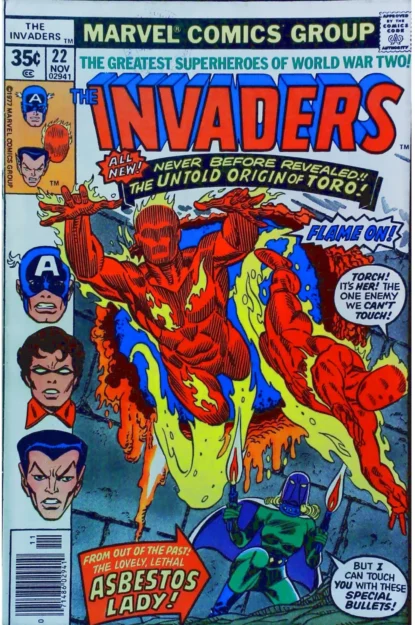INVADERS (1975) #22 - Marvel - lecubeacomics.com Couverture de INVADERS (1975) #22 - par Gil Kane - lecubeacomics.com