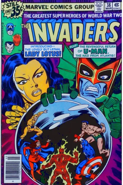 Couverture de INVADERS (1975) #38 - par Alan Kupperberg - lecubeacomics.com
