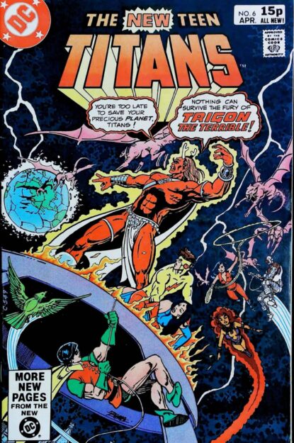 NEW TEEN TITANS (1980) #6 - DC Comics - lecubeacomics.com Couverture de NEW TEEN TITANS (1980) #6 - par George Perez - lecubeacomics.com