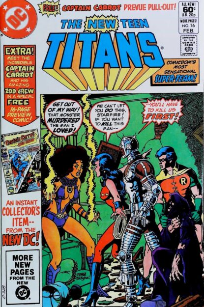 Couverture de NEW TEEN TITANS (1980) #16 - par George Perez - lecubeacomics.com