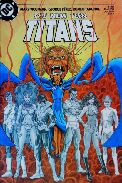 NEW TEEN TITANS (1984) #4 - DC Comics - lecubeacomics.com Couverture de NEW TEEN TITANS (1984) #4 - par George Perez - lecubeacomics.com