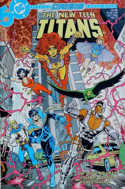 NEW TEEN TITANS (1984) #13 - DC Comics - lecubeacomics.com Couverture de NEW TEEN TITANS (1984) #13 - par Eduardo Barreto - lecubeacomics.com