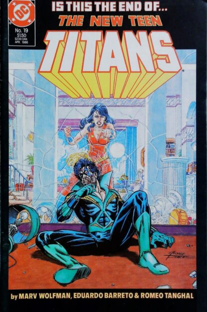 NEW TEEN TITANS (1984) #19 - DC Comics - lecubeacomics.com Couverture de NEW TEEN TITANS (1984) #19 - par George Perez - lecubeacomics.com