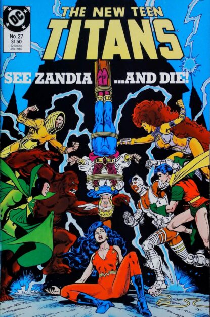 NEW TEEN TITANS (1984) #27 - DC Comics - lecubeacomics.com Couverture de NEW TEEN TITANS (1984) #27 - par Anthony Tollin - lecubeacomics.com