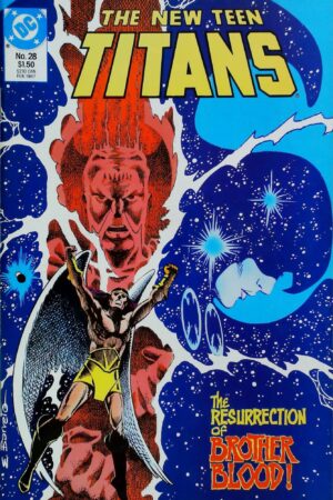 Couverture de NEW TEEN TITANS (1984) #28 - par Anthony Tollin - lecubeacomics.com
