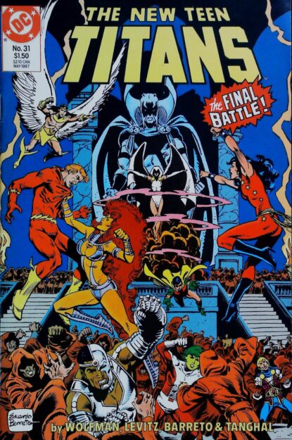 NEW TEEN TITANS (1984) #31 - DC Comics - lecubeacomics.com Couverture de NEW TEEN TITANS (1984) #31 - par Anthony Tollin - lecubeacomics.com