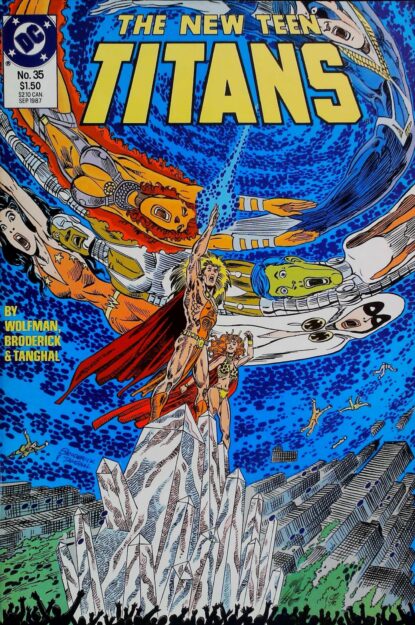 NEW TEEN TITANS (1984) #35 - DC Comics - lecubeacomics.com Couverture de NEW TEEN TITANS (1984) #35 - par Anthony Tollin - lecubeacomics.com