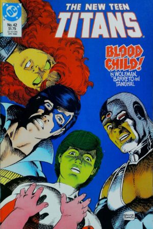 Couverture de NEW TEEN TITANS (1984) #42 - par Anthony Tollin - lecubeacomics.com