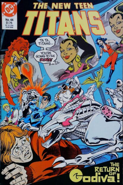 Couverture de NEW TEEN TITANS (1984) #44 - par Anthony Tollin - lecubeacomics.com