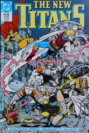 Couverture de NEW TITANS (1988) #58 - par Anthony Tollin - lecubeacomics.com