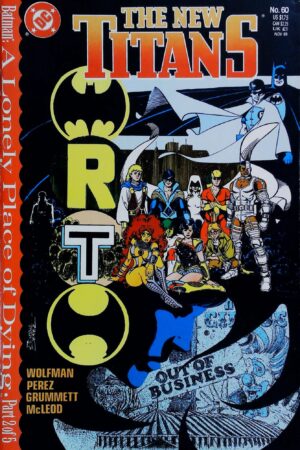 Couverture de NEW TITANS (1988) #60 - par Anthony Tollin - lecubeacomics.com