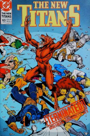 Couverture de NEW TITANS (1988) #63 - par Anthony Tollin - lecubeacomics.com