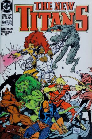 Couverture de NEW TITANS (1988) #64 - par Anthony Tollin - lecubeacomics.com