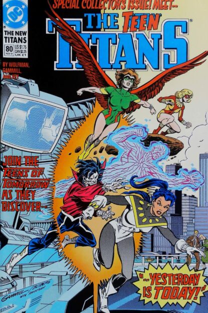Couverture de NEW TITANS (1988) #80 - par Anthony Tollin - lecubeacomics.com