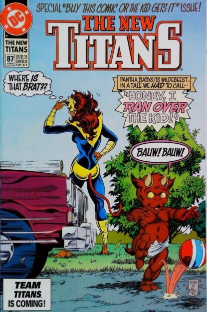 Couverture de NEW TITANS (1988) #87 - par Al Vey - lecubeacomics.com