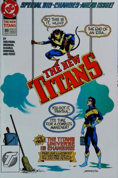 Couverture de NEW TITANS (1988) #89 - par Anthony Tollin - lecubeacomics.com