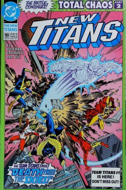 NEW TITANS (1988) #90 - DC Comics - lecubeacomics.com Couverture de NEW TITANS (1988) #90 - par Al Vey - lecubeacomics.com