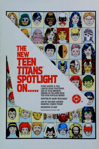 NEW TEEN TITANS (1984) #23 - DC Comics - lecubeacomics.com Couverture de NEW TEEN TITANS (1984) #23 - par Anthony Tollin - lecubeacomics.com