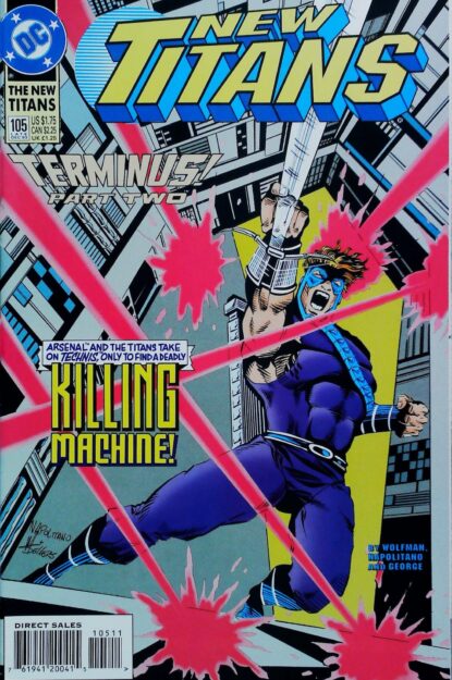 NEW TITANS (1988) #105 - DC Comics - lecubeacomics.com Couverture de NEW TITANS (1988) #105 - par Nick J. Napolitano - lecubeacomics.com