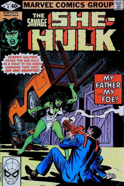 Couverture de THE SAVAGE SHE-HULK (1980) #4 - par Al Milgrom - lecubeacomics.com