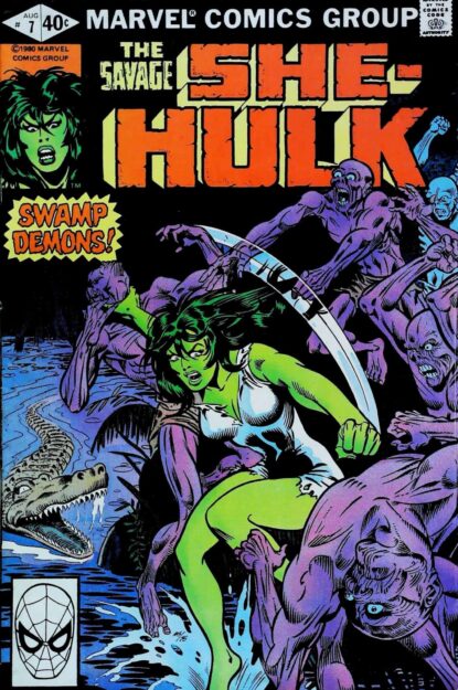 THE SAVAGE SHE-HULK (1980) #7 - Marvel - lecubeacomics.com Couverture de THE SAVAGE SHE-HULK (1980) #7 - par Joe Sinnott - lecubeacomics.com