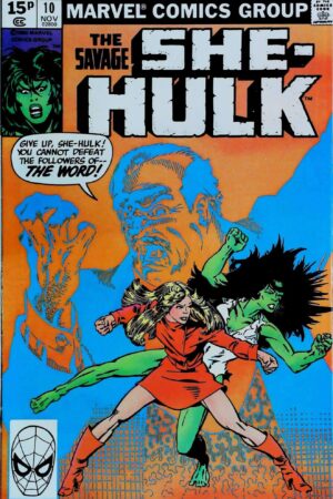 Couverture de THE SAVAGE SHE-HULK (1980) #10 - par Michael Golden - lecubeacomics.com