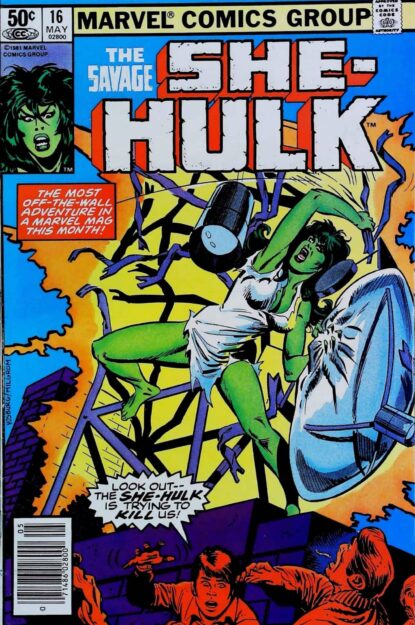 Couverture de THE SAVAGE SHE-HULK (1980) #16 - par Al Milgrom - lecubeacomics.com