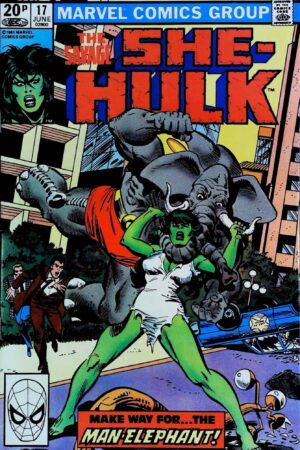 Couverture de THE SAVAGE SHE-HULK (1980) #17 - par Al Milgrom - lecubeacomics.com