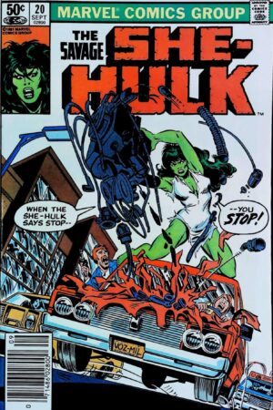 Couverture de THE SAVAGE SHE-HULK (1980) #20 - par Al Milgrom - lecubeacomics.com