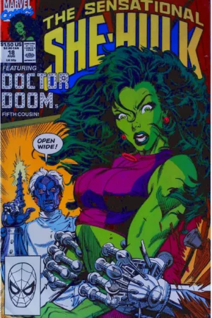 Couverture de THE SENSATIONAL SHE-HULK (1989) #18 - par Dale Keown - lecubeacomics.com