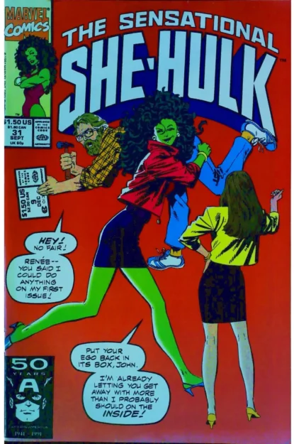 THE SENSATIONAL SHE-HULK (1989) #31 - Marvel - lecubeacomics.com Couverture de THE SENSATIONAL SHE-HULK (1989) #31 - par John Byrne - lecubeacomics.com