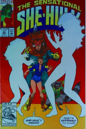 Couverture de THE SENSATIONAL SHE-HULK (1989) #45 - par John Byrne - lecubeacomics.com
