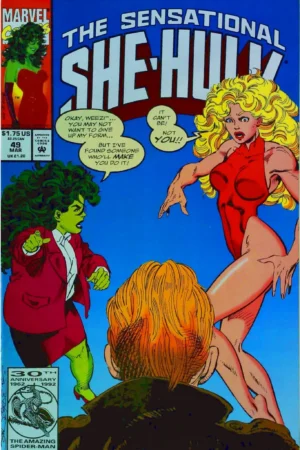 Couverture de THE SENSATIONAL SHE-HULK (1989) #49 - par John Byrne - lecubeacomics.com