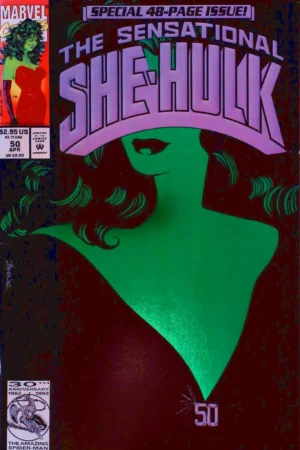 Couverture de THE SENSATIONAL SHE-HULK (1989) #50 - par John Byrne - lecubeacomics.com