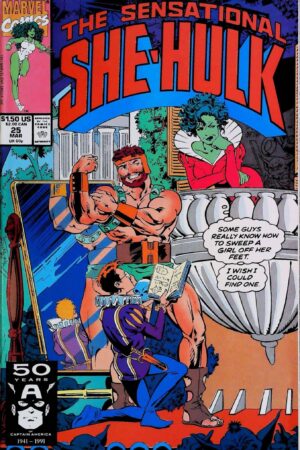 Couverture de THE SENSATIONAL SHE-HULK (1989) #25 - par Bryan Hitch - lecubeacomics.com