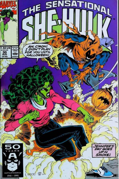 THE SENSATIONAL SHE-HULK (1989) #30 - Marvel - lecubeacomics.com Couverture de THE SENSATIONAL SHE-HULK (1989) #30 - par James Sanders III - lecubeacomics.com