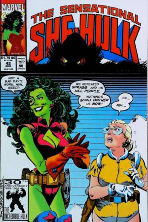 Couverture de THE SENSATIONAL SHE-HULK (1989) #42 - par John Byrne - lecubeacomics.com