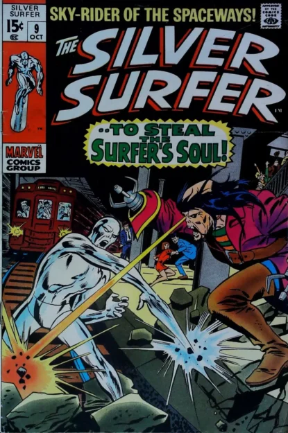 Couverture de SILVER SURFER (1968) #9 - par John Buscema - lecubeacomics.com