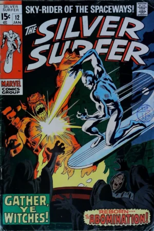 Couverture de SILVER SURFER (1968) #12 - par John Buscema - lecubeacomics.com