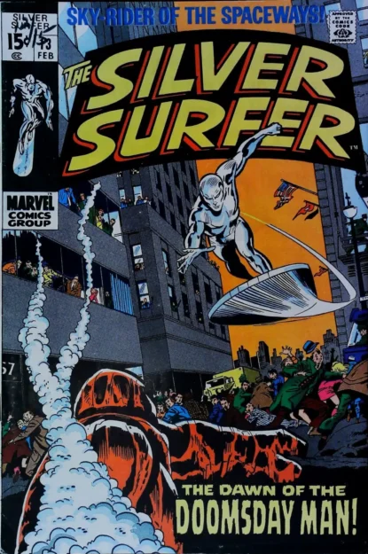 SILVER SURFER (1968) #13 - Marvel - lecubeacomics.com Couverture de SILVER SURFER (1968) #13 - par John Buscema - lecubeacomics.com