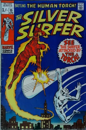 Couverture de SILVER SURFER (1968) #15 - par John Buscema - lecubeacomics.com
