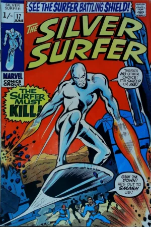 Couverture de SILVER SURFER (1968) #17 - par Barry Windsor-Smith - lecubeacomics.com