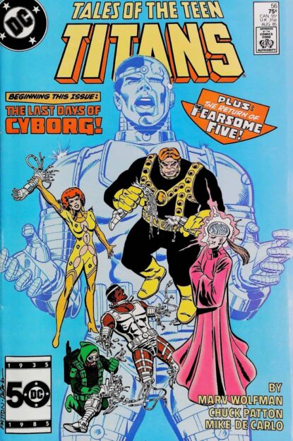 TALES OF THE TEEN TITANS (1984) #56 - DC Comics - lecubeacomics.com Couverture de TALES OF THE TEEN TITANS (1984) #56 - par Chuck Patton - lecubeacomics.com
